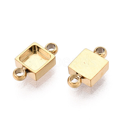 304 Stainless Steel Connector Cabochon Settings STAS-N115-30G-1