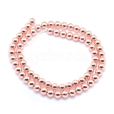 Electroplate Non-magnetic Synthetic Hematite Beads Strands G-L485-01D-RG-1