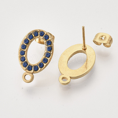 304 Stainless Steel Stud Earring Findings STAS-T052-03G-02-1