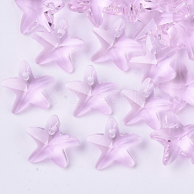 Transparent Glass Charms GLAA-N033-01M-1