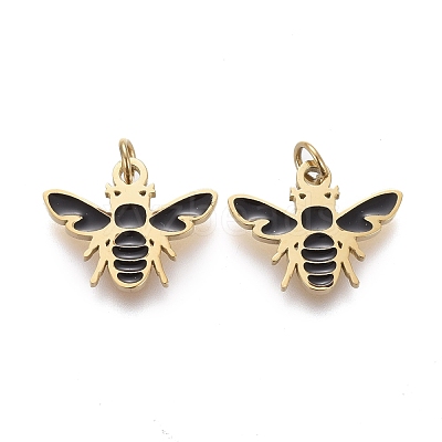316 Surgical Stainless Steel Enamel Charms X-STAS-H100-07G-1