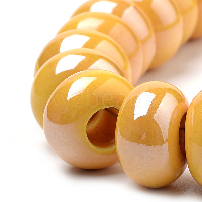 Handmade Porcelain Beads PORC-Q219-15x9-F22-1