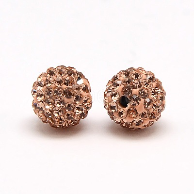 Polymer Clay Rhinestone Beads RB-A053-8mm-25-1