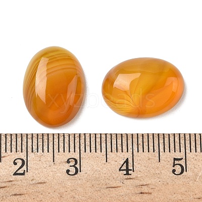 Natural Yellow Agate Cabochons G-G145-01B-61A-1