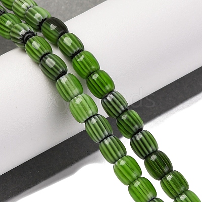 Handmade Lampwork Chevron Beads Strands LAMP-K041-01A-12-1