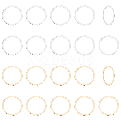24Pcs 2 Colors Brass Linking Rings KK-BC0012-91-1