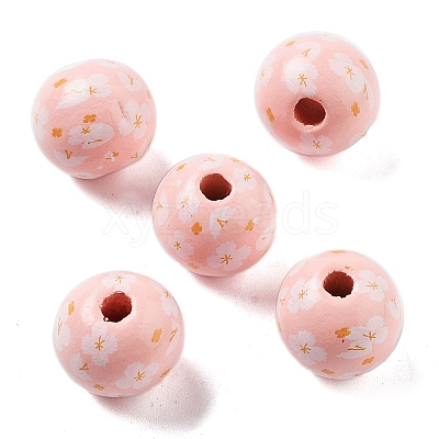 Wood European Beads WOOD-M011-06F-1