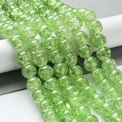 Crackle Glass Beads Strands X-CCG-Q001-10mm-11-1
