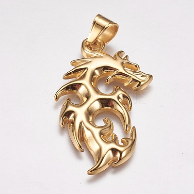 304 Stainless Steel Big Pendants STAS-P225-061G-1