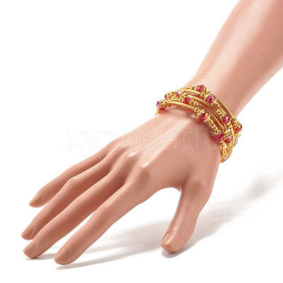 Bling Glass Beaded Wrap Bracelet BJEW-JB07746-1