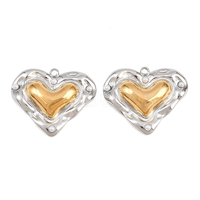 304 Stainless Steel & ABS Plastic Pearl Pendants STAS-G398-08GP-1