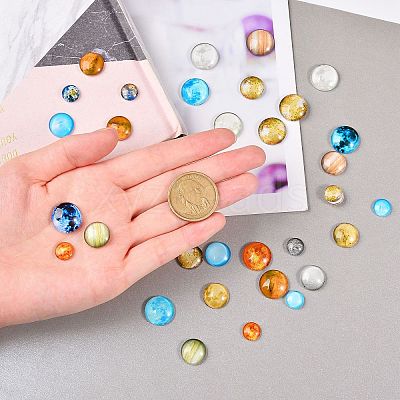 Luminous Glass Cabochons GLAA-SZ0001-13-1