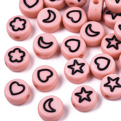 Opaque Acrylic Beads MACR-N008-33D-1