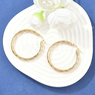 304 Stainless Steel Hoop Earrings X-EJEW-H322-17G-1
