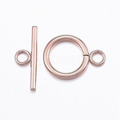 Ion Plating(IP) 304 Stainless Steel Toggle Clasps STAS-E127-01RG-1
