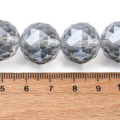Transparent Electroplate Glass Beads Strands EGLA-N002-34G-F03-1