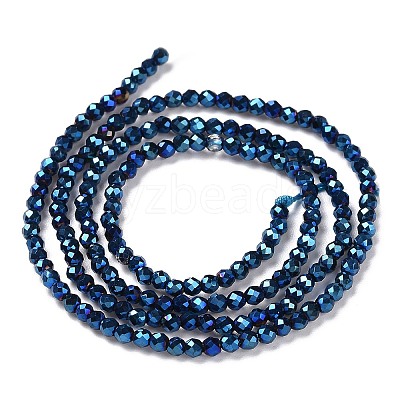 Electroplate Glass Beads Strands GLAA-H021-01A-FP03-1