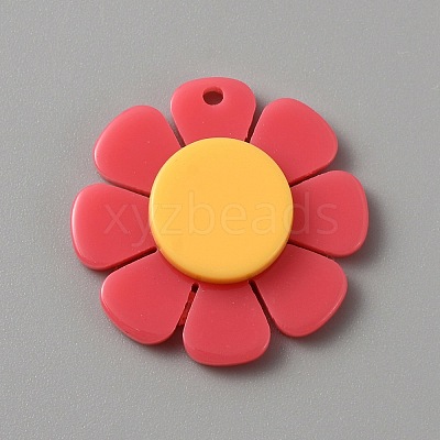 Opaque Resin Pendants RESI-WH0029-46B-06-1
