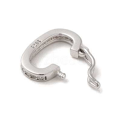 Rhodium Plated 925 Sterling Silver Twister Clasps LS-STER-E056-026P-A-1
