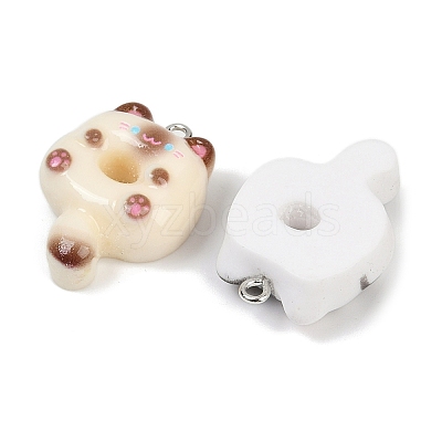 Cat Shape Donut Resin Pendants X-RESI-Z034-03P-1