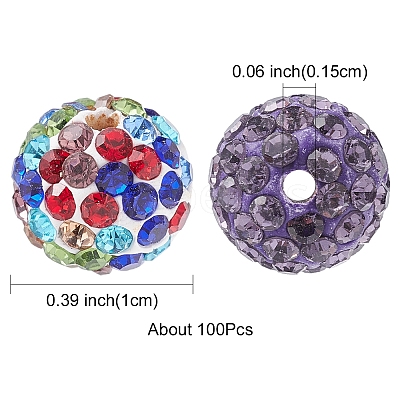 Pave Disco Ball Beads RB-YW0001-10-1