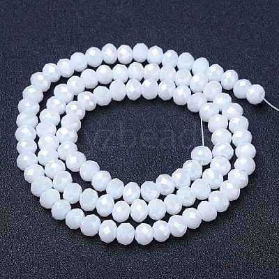 Electroplate Glass Beads Strands EGLA-A044-P6mm-B01-1