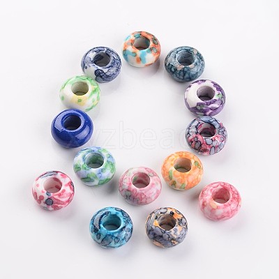 Dyed Rondelle Natural Ocean White Jade Beads X-G-D782-M-1