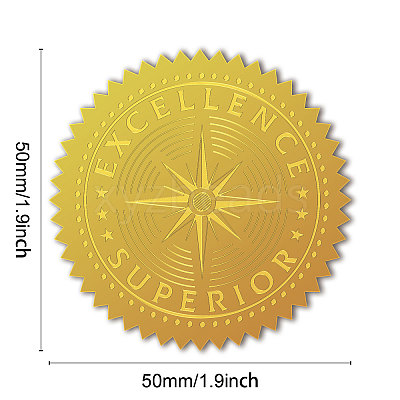 Self Adhesive Gold Foil Embossed Stickers DIY-WH0211-386-1