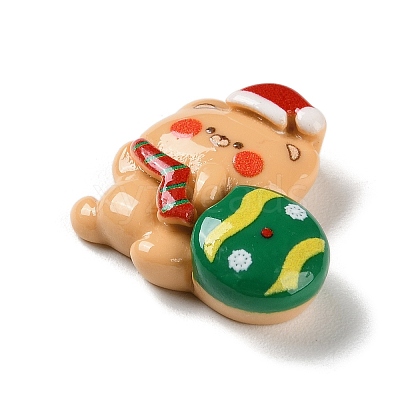 Christmas Theme Opaque Resin Cabochons RESI-F053-B08-1