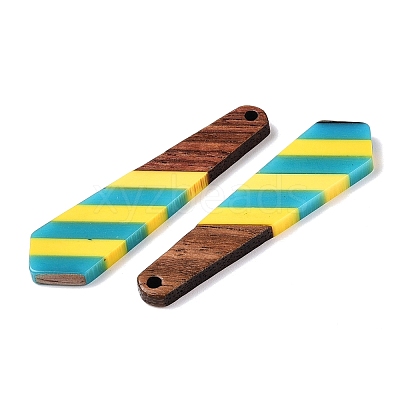 Epoxy Resin & Walnut Wood Pendants RESI-N039-121H-1