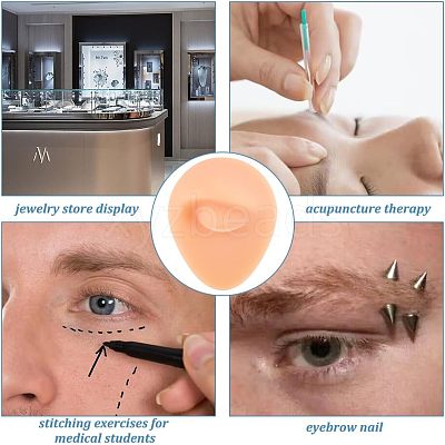 Soft Silicone Eye Flexible Model Body Part Displays with Acrylic Stands ODIS-WH0002-24-1