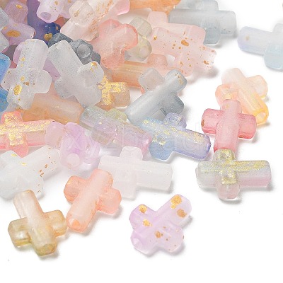 Gradient Color Transparent Acrylic Beads X1-OACR-M023-03B-1