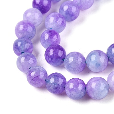 Dyed Natural White Jade Beads Strands X-G-T138-6mm-210-5-1