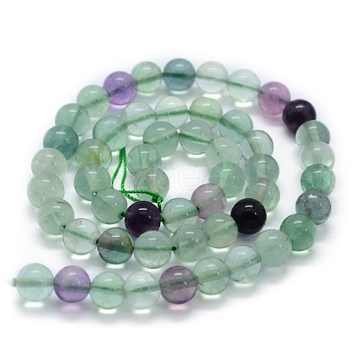 Natural Fluorite Beads Strands X-G-G763-06-8mm-1