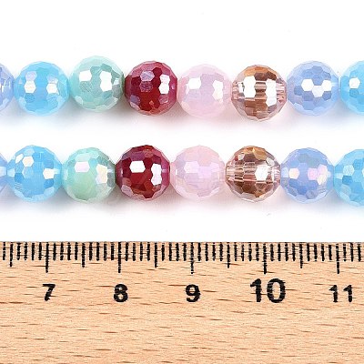 Electroplate Glass Bead Strands GLAA-Z006-01G-1