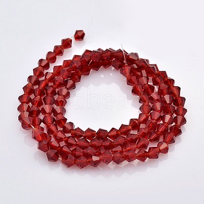 Faceted Bicone Glass Beads Strands EGLA-P017-3mm-12-1