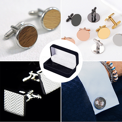 Velvet Jewelry Cufflink Storage Boxes CON-BBC0001-27-1