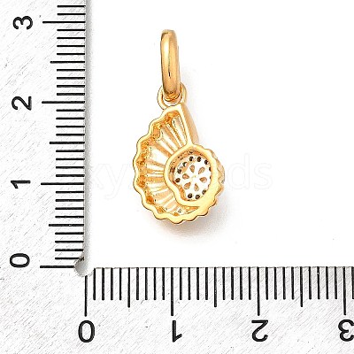 Brass Micro Pave Cubic Zirconia Pendants KK-S517-01C-G-1