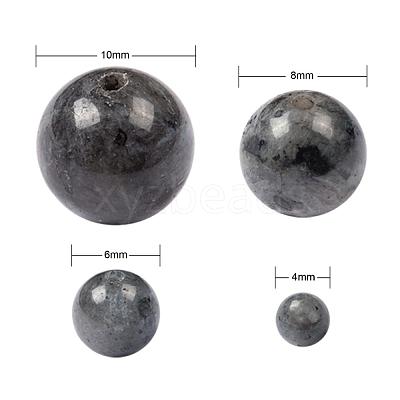 340Pcs 4 Sizes Natural Larvikite Beads G-LS0001-24-1