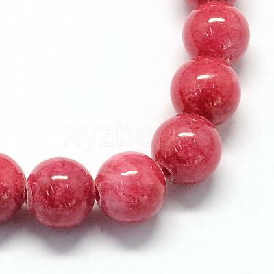 Natural Dyed Yellow Jade Gemstone Bead Strands G-R271-4mm-Y19-1
