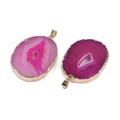 Natural Agate Big Pendants KK-F868-29G-03-1