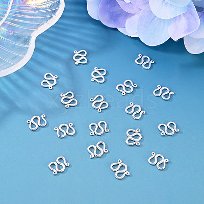 20Pcs Brass S-Hook Clasps KK-TA0008-75-1