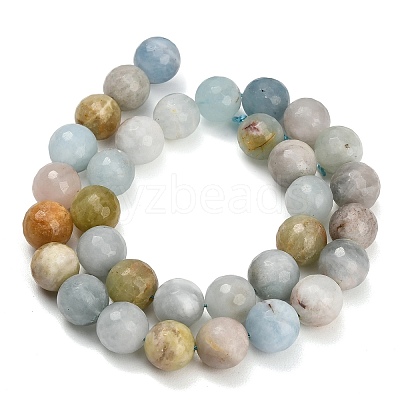 Natural Aquamarine Beads Strands GG-CBA7BB7-A01-12mm-1