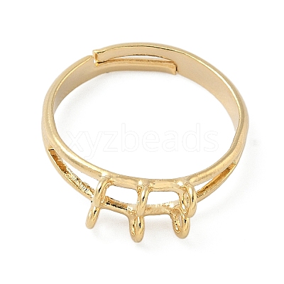 Adjustable Brass Finger Ring Trays for Hanging Pendant KK-K414-03C-G-1