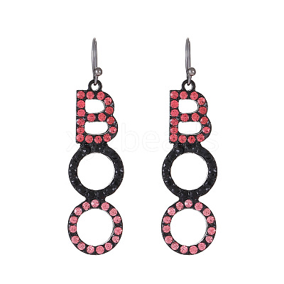 Halloween Alloy Rhinestone Dangle Earrings FS-WG03594-03-1