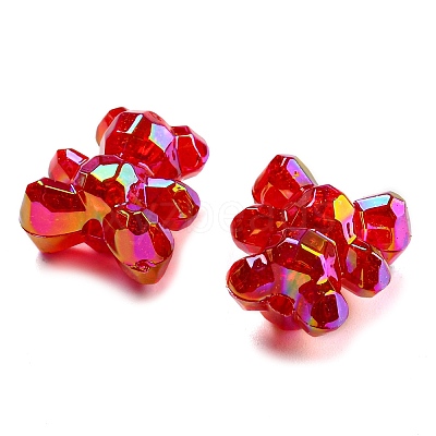 UV Plating Acrylic Faceted Beads X-MACR-D024-05A-1