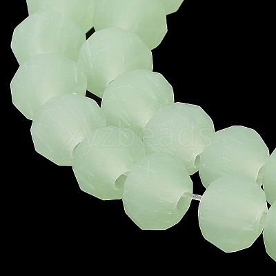 Imitation Jade Solid Color Glass Beads Strands EGLA-A034-J6mm-MD01-1