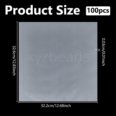 50Pcs Square OPP Cellophane Bags OPP-WH0008-09B-1