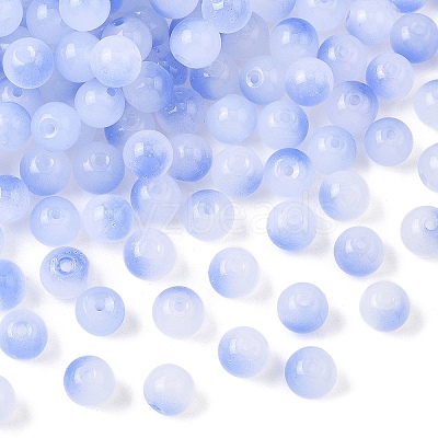 400Pcs Baking Paint Transparent Glass Beads DGLA-YW0001-61H-1