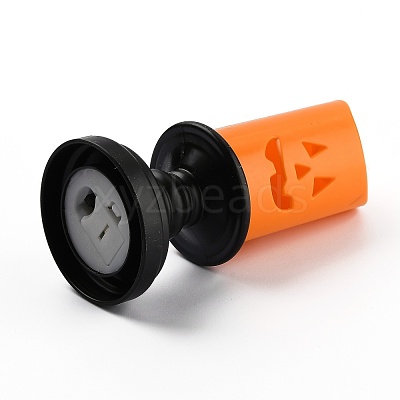 Halloween Resin LED Skull Light AJEW-Z004-04A-1